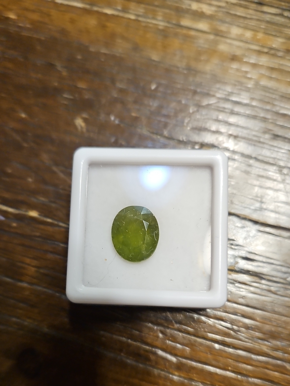 Vesuvianite Green 4.15ct Oval Faceted Gemstone Ring Centerpiece